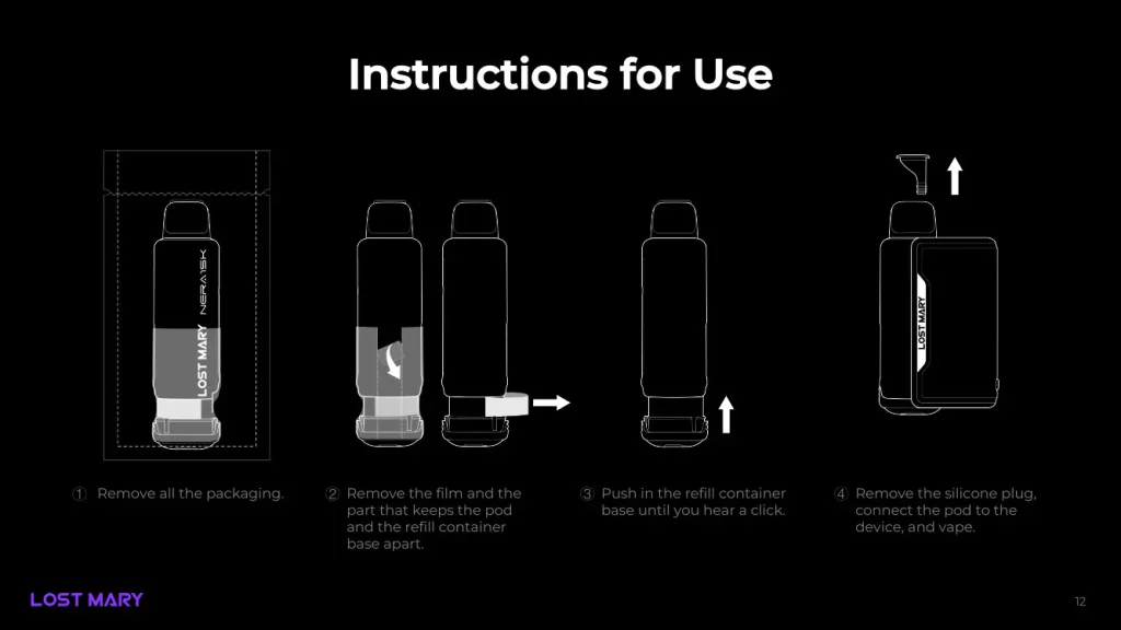 Lost Mary Nera 15K Prefilled Pods - Cola Lost Mary NERA 15K Prefilled Pod Kit how to use it